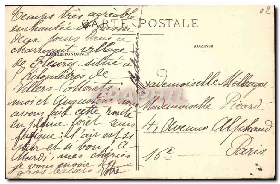 Villers-Cotterêts (Aisne) — Il Castello di Francesco I — La Corte d'onore — Imp. Lécuyer — Verso