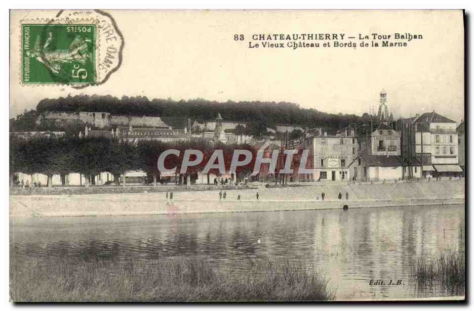 Château-Thierry — Le Vieux Château et Bords de la Marne — Edit. J.B.