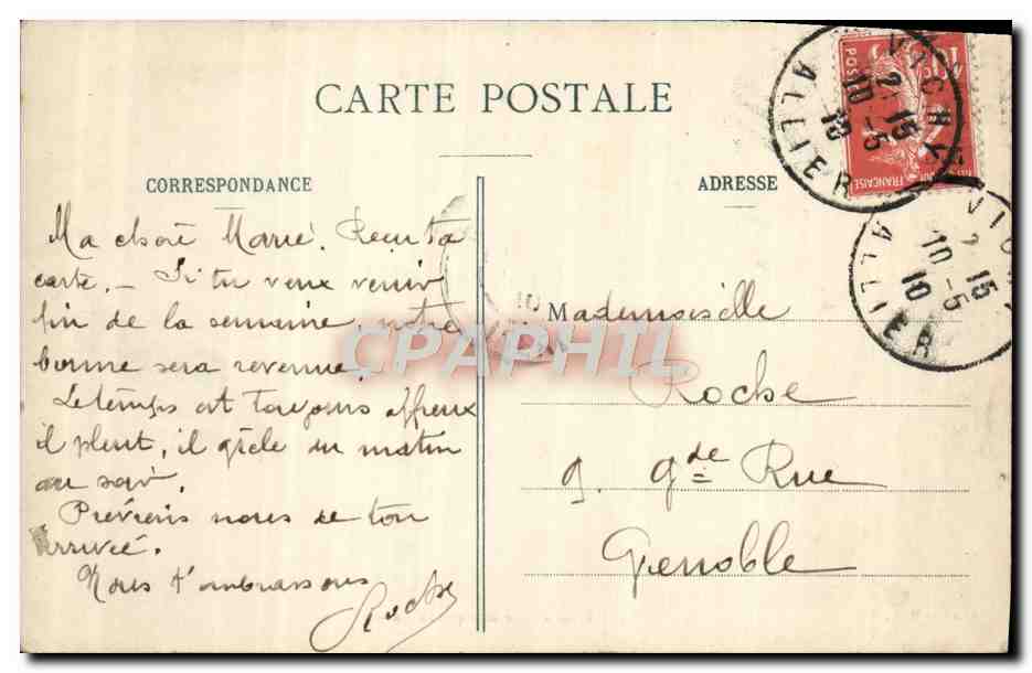 CPA Vichy Salle de Musique du Casino — Verso