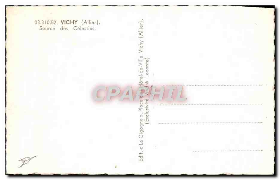 CPM Vichy Source des Celestins  — Verso