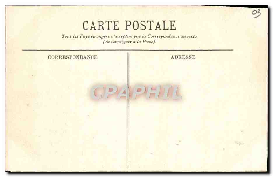 CPA Vichy La Terrasse du Casino — Verso