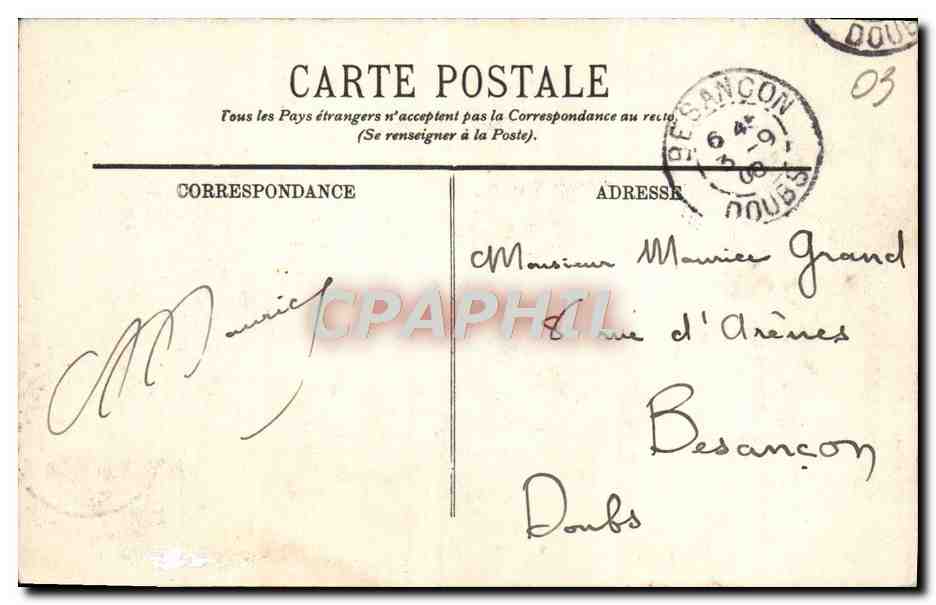 CPA Vichy La Veranda du Casino — Verso