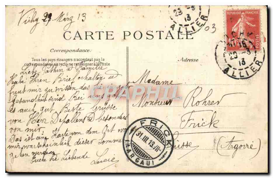 Vichy — Vue sur l'Hôpital Civil — Éditeur inconnu, n° 2479 — Reverso