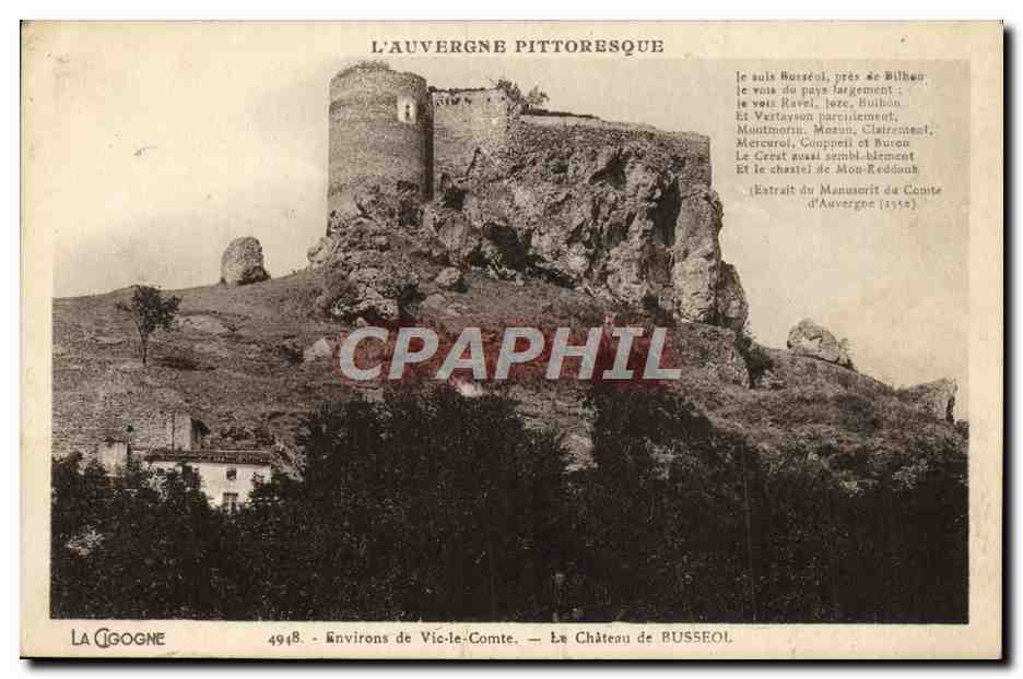 CPA Environs de Vic le Comte Le Chateau de Busseol 