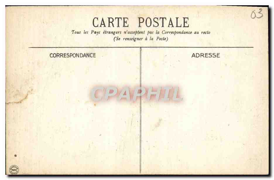 CPA Vichy La Gare  — Rückseite