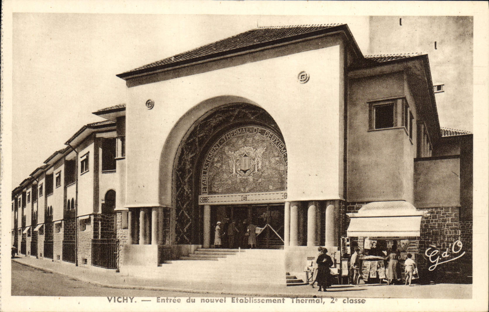 Vichy — Entrée du nouvel Établissement Thermal, 2° classe — Gd'O