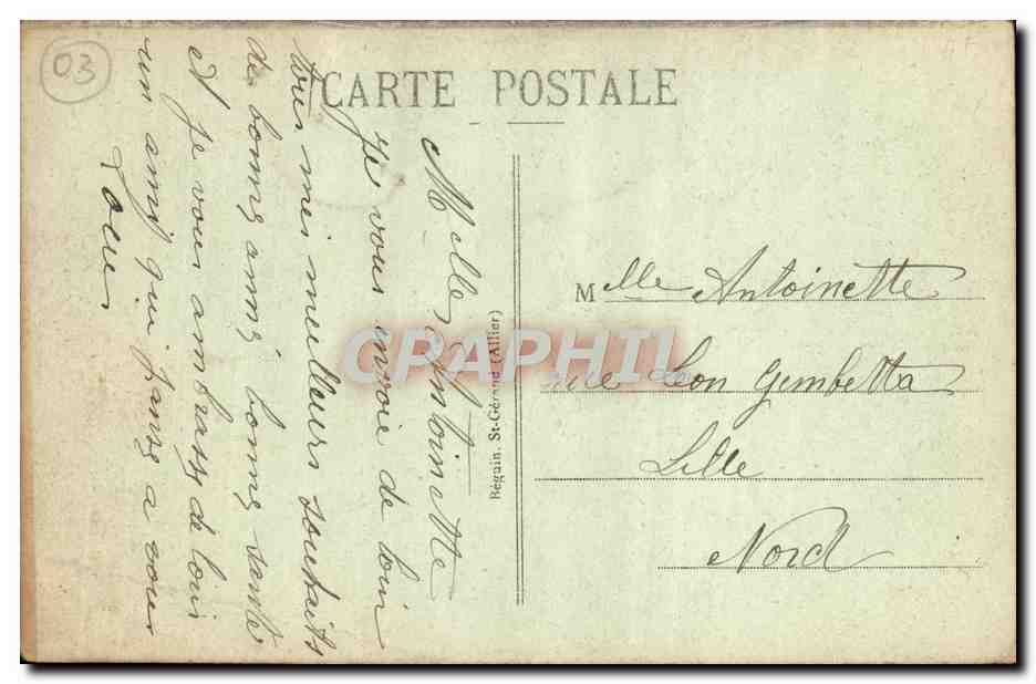 CPA Vichy Source de l'Hopital  — Verso