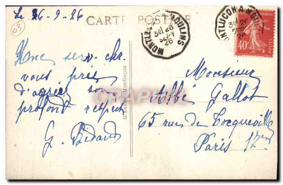 CPA Valle de la Sioule Viaduc des Fades Train — Rückseite