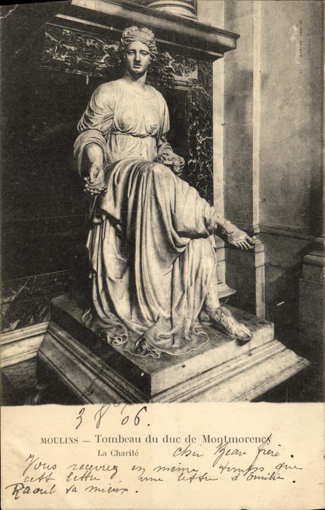 CPA Moulins Tombeau du duc de Montmorency La charite