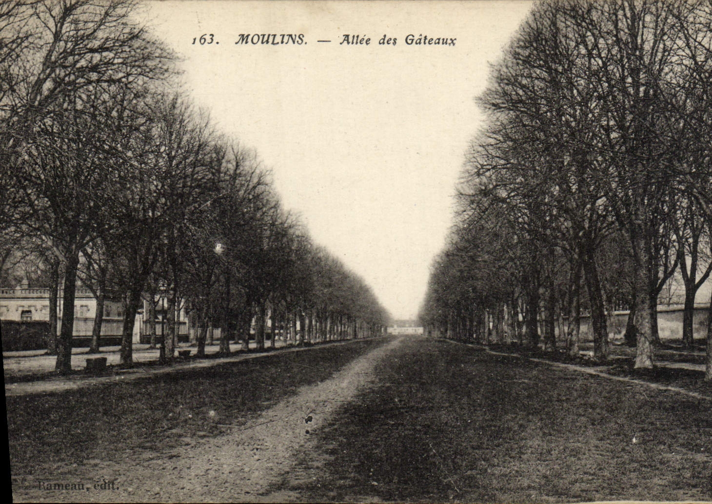 CPA Moulins Allee des Gateaux 