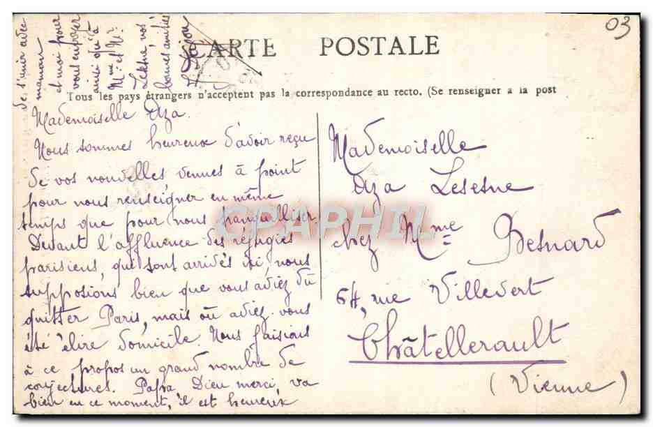 Moulins — La Cathédrale — Edit. des Nouvelles Galeries — Rückseite