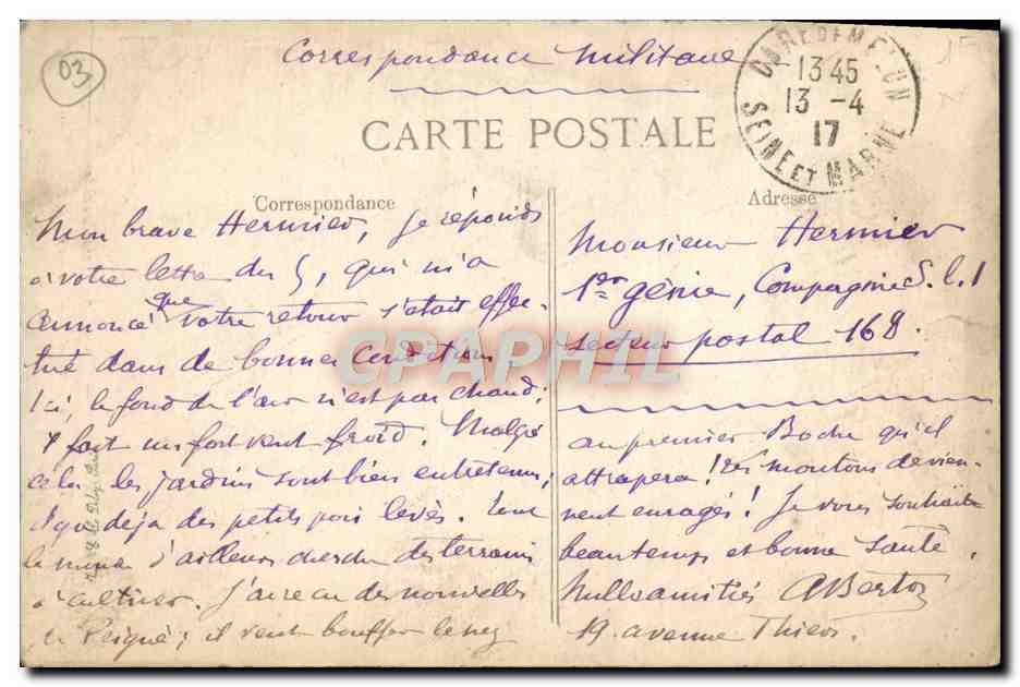 CPA Moulins Chapelle du Lycee Banville Tombeau des ducs de Montmorency — Verso