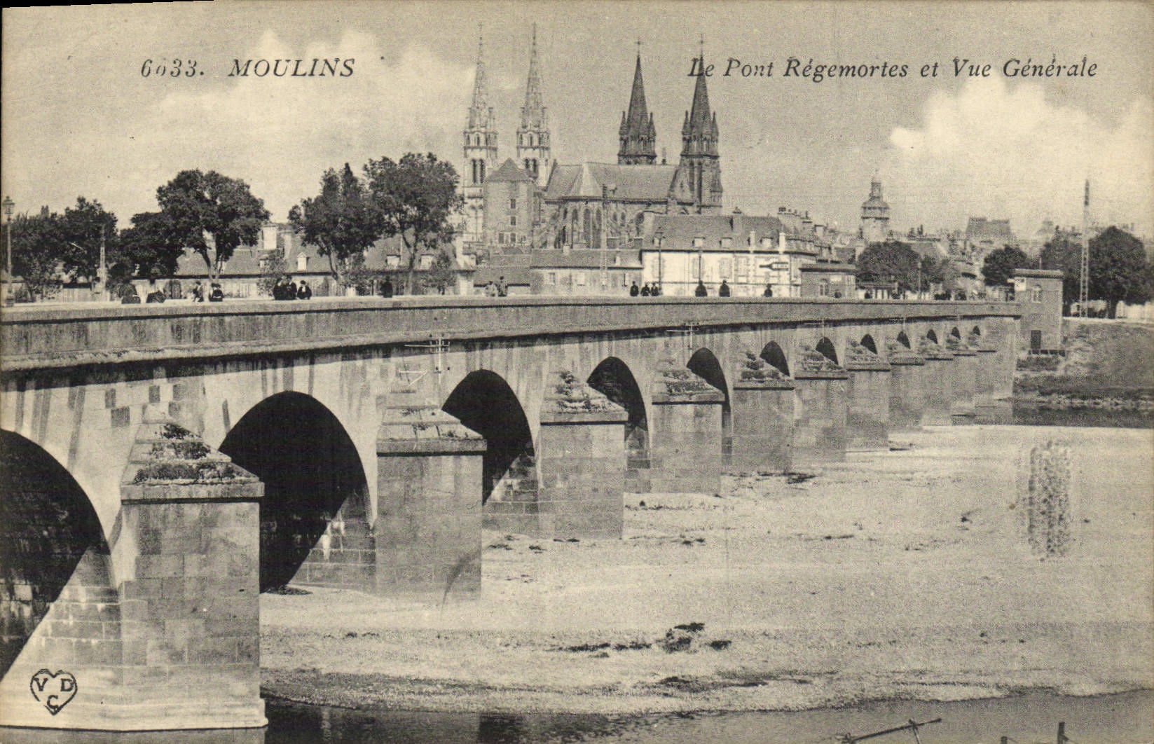 Moulins — Le Pont Régemortes et Vue Générale — VD C, n° 6633
