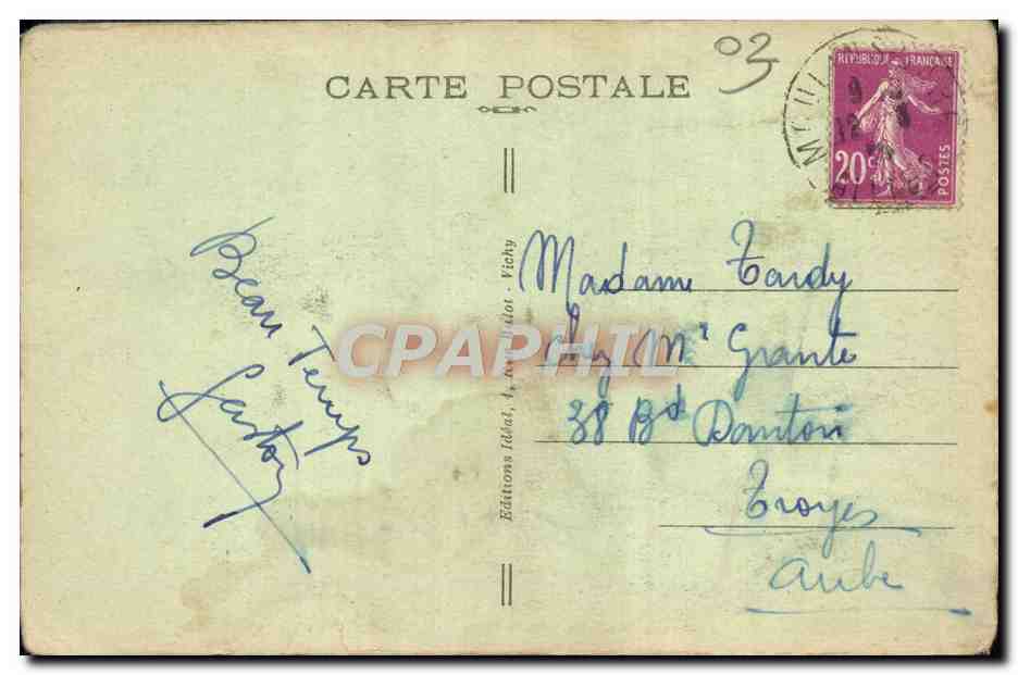 CPA Moulins Lycee Banville La Cour d'honneur — Back