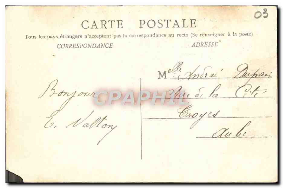 CPA Moulins Les Bords de l'Allier  — Rückseite