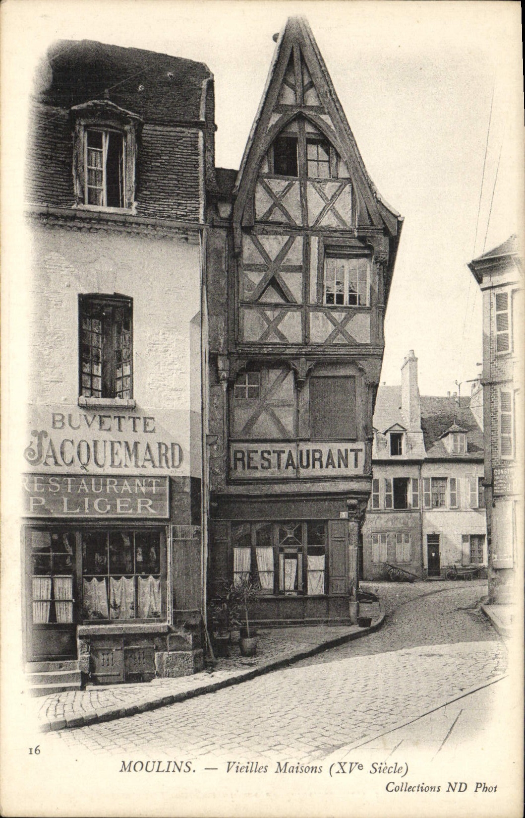CPA Moulins Vieilles Maisons Buvette Jacquemard Restaurant Liger 