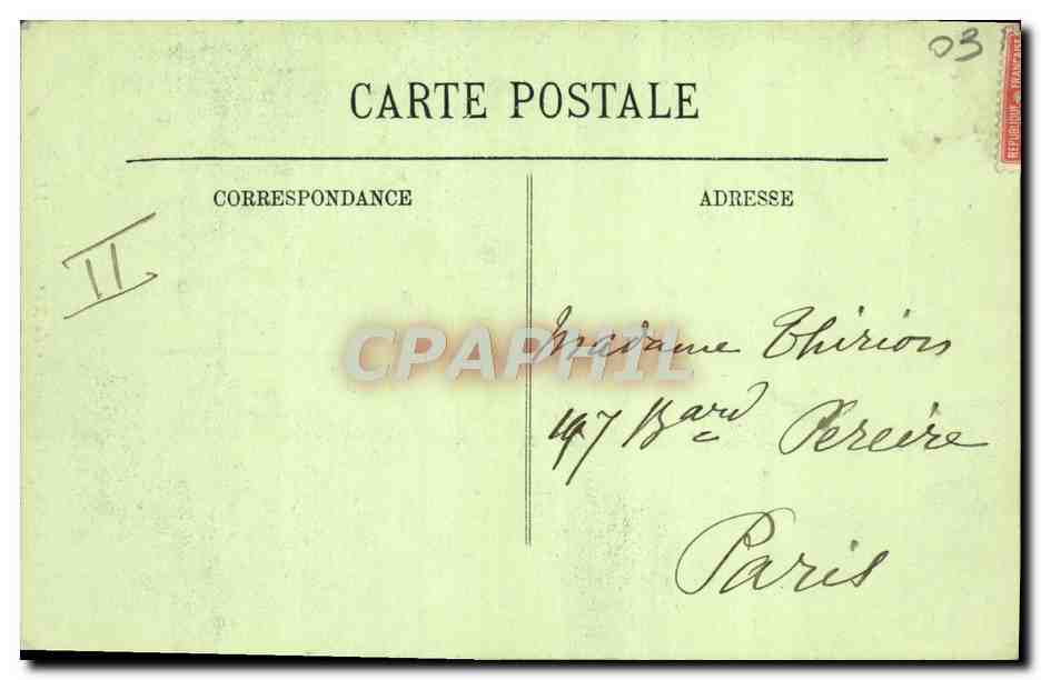 CPA Moulins Vieilles Maisons Buvette Jacquemard Restaurant Liger  — Verso