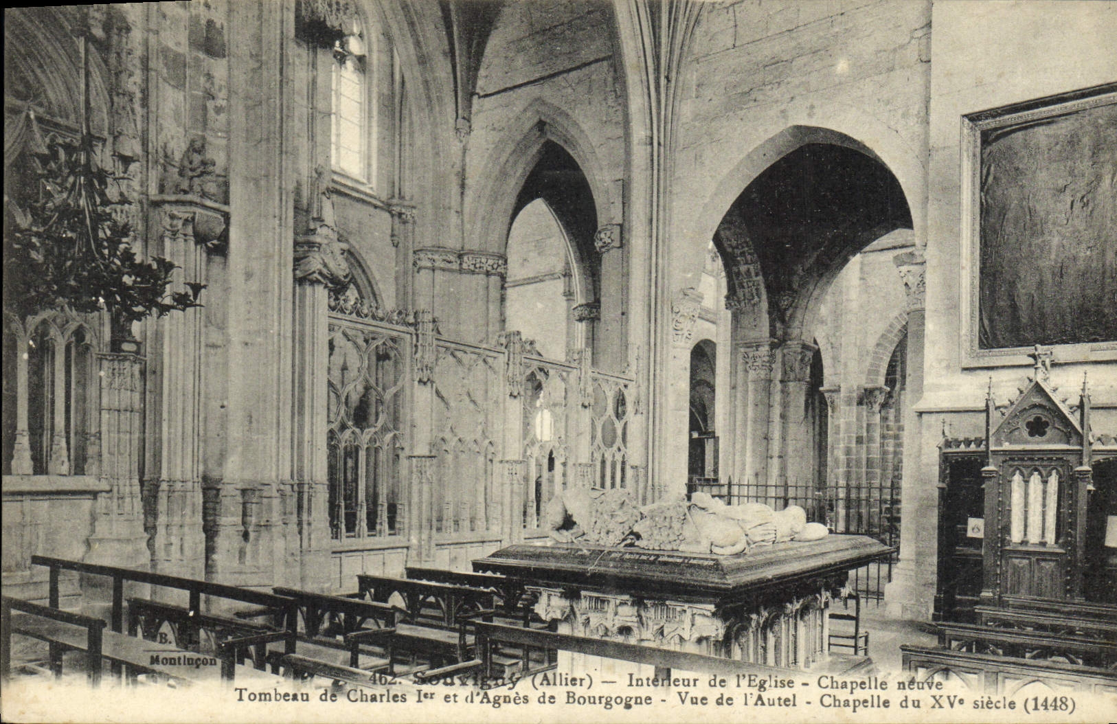 Souvigny (Allier) — Intérieur de l'Église - Chapelle neuve — Montlignon, n°462