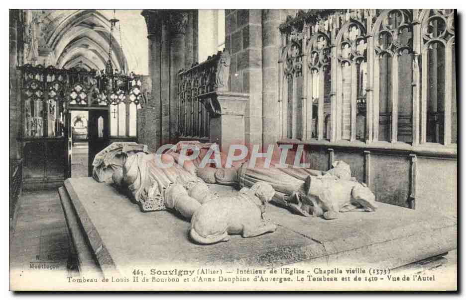 Souvigny (Allier) — Intérieur de l'Église - Chapelle vieille (1373) — Montlignon, n°461