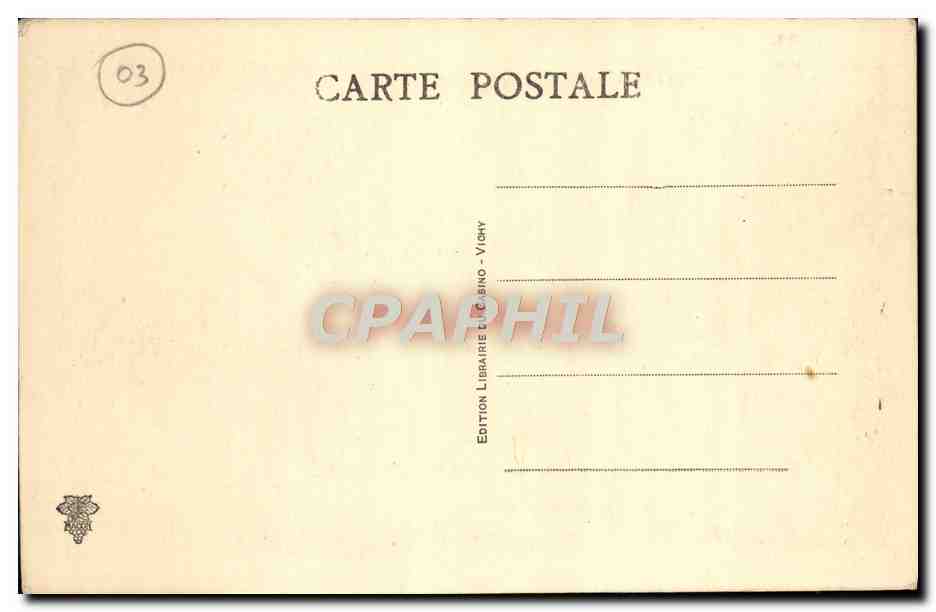 CPA Vichy Nouveau Parc Monument Gilbert — Verso