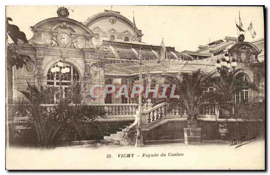 CPA Vichy Facade Du Casino