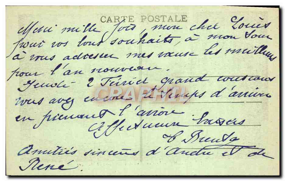 CPA Vichy Le Casino Vu de l'Allee centrale du parc — Verso