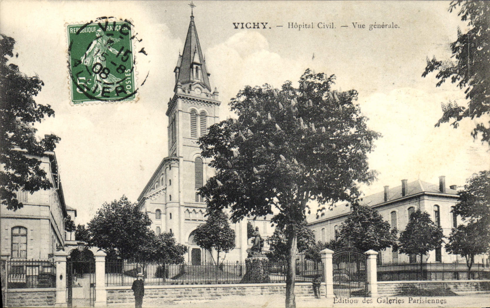 Vichy — Hôpital Civil — Vue générale — Edition des Galeries Parisiennes
