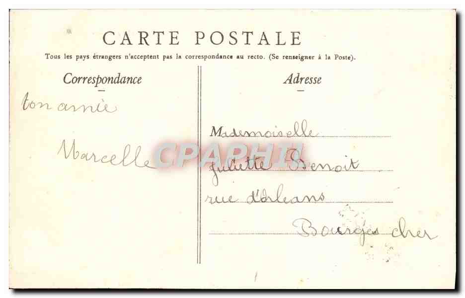 Vichy — Hôpital Civil — Vue générale — Edition des Galeries Parisiennes — Rückseite
