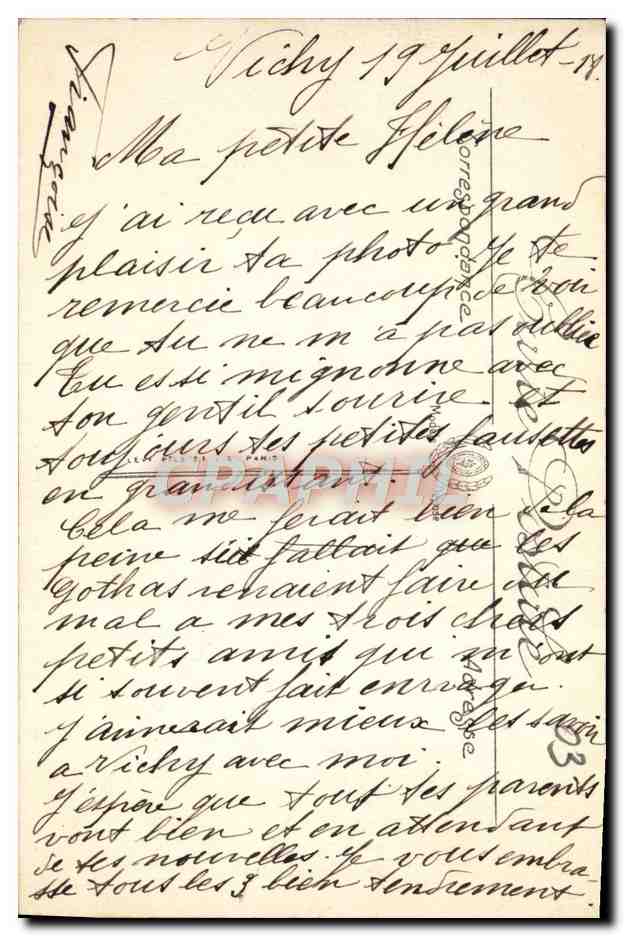 CPA Vichy Le Casino Un Coin De La Terrasse — Rückseite