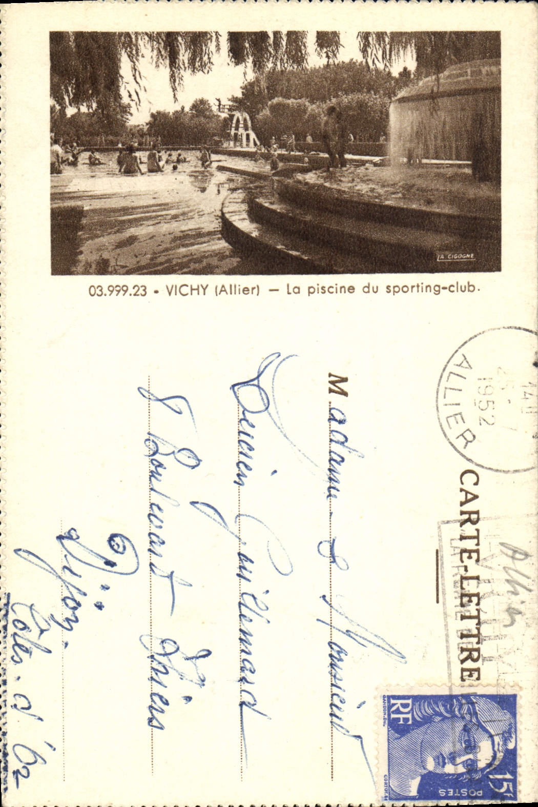 Vichy (Allier) — La piscine du sporting-club — La Cigoine