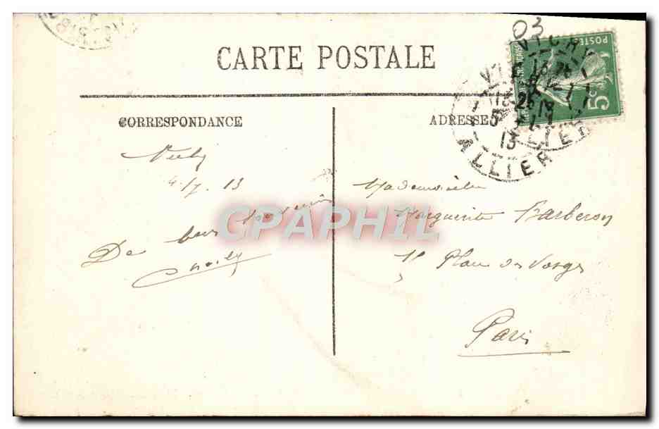 CPA Vichy Le Pavillon de La Source des celestins — Verso