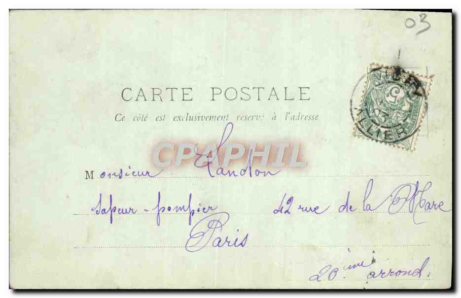 CPA Vichy Place De La Gare — Rückseite