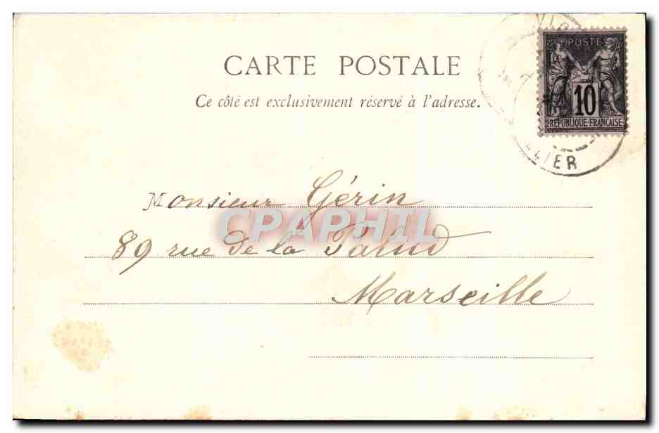 CPA Vichy Le Casino — Rückseite