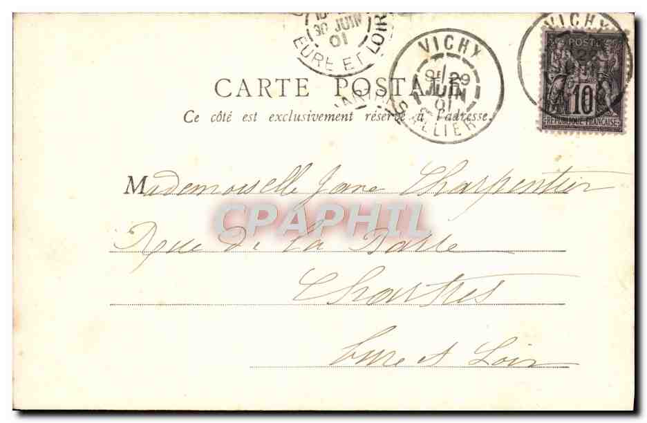 CPA Vichy Maison De Mme de sevigne — Rückseite