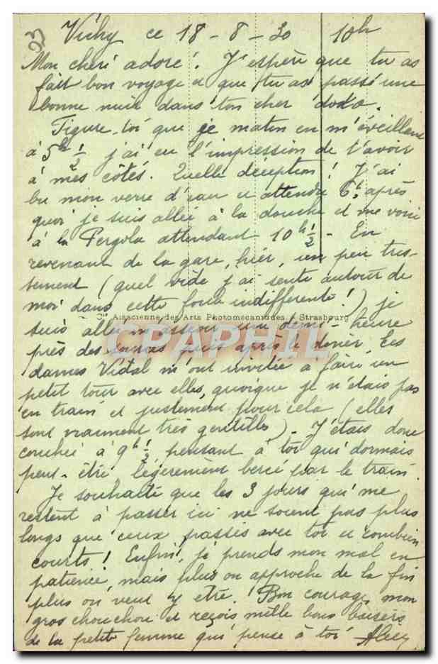 CPA Vichy Les bords de l'Allier et la cote St Amand — Verso