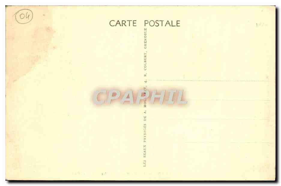CPA Environs De Castellane Le Verdon Et Le Barrage De Castillon — Verso