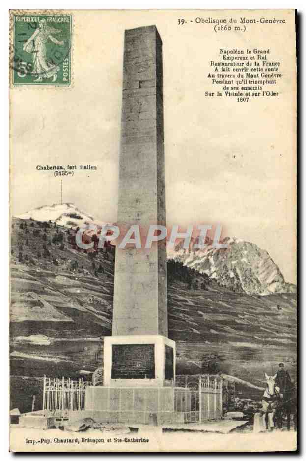 CPA Obelisque Du Mont Genevre 