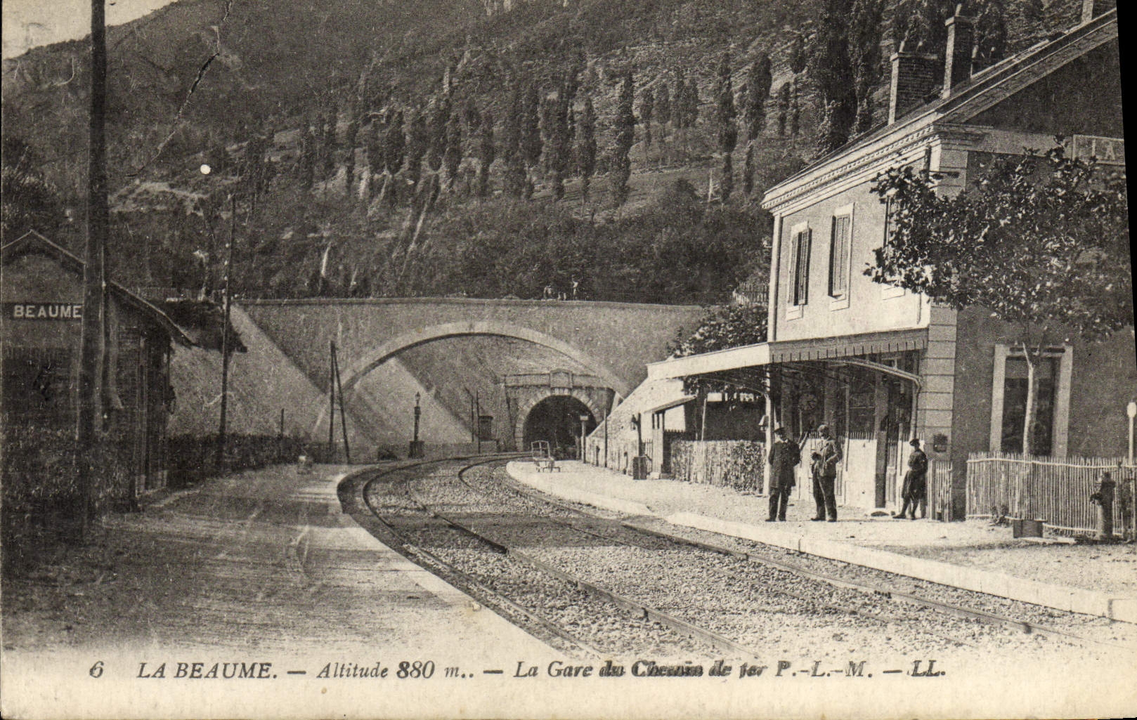 La Beaume — Gare du Chemin de fer P.-L.-M.-L.L. — Altitude 880 m.