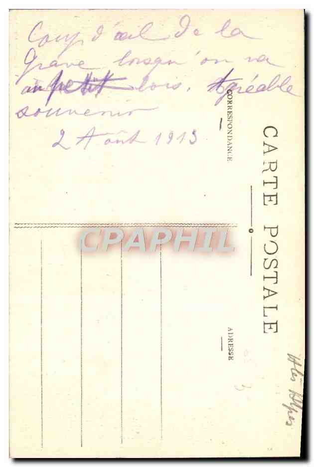 CPA Les Alpes La Grave Bords De La Romanche — Rückseite