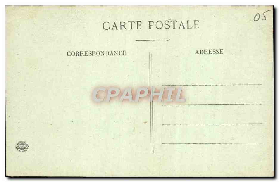 Vallée du Queyras - La Maison du Roi, vue du Sommet des Tourniquets — V. Pourret, série 368 — Verso