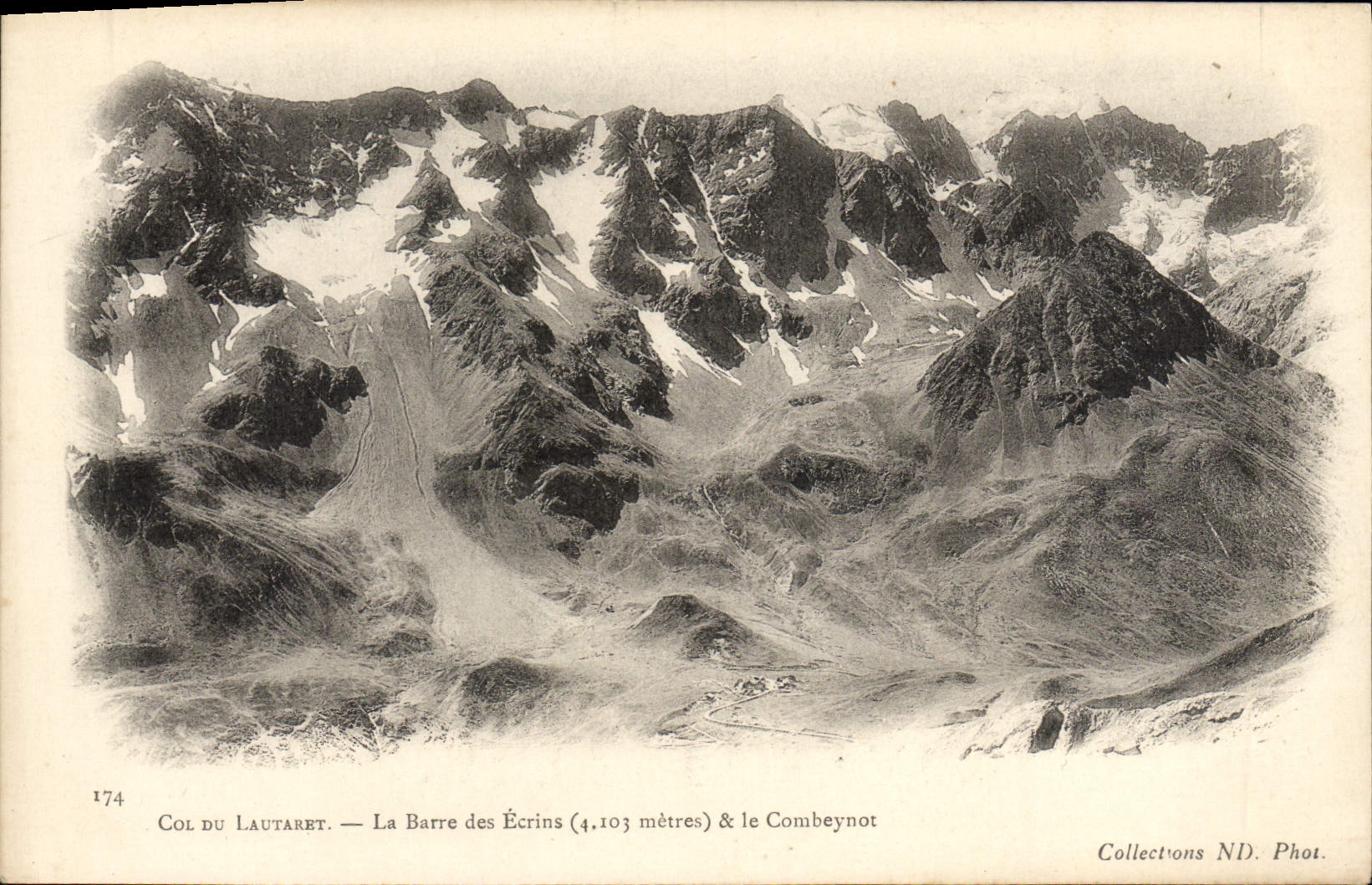 Col du Lautaret — La Barre des Écrins (4.103 Meter) & le Combeynot — Collectons ND. Phot. n°174