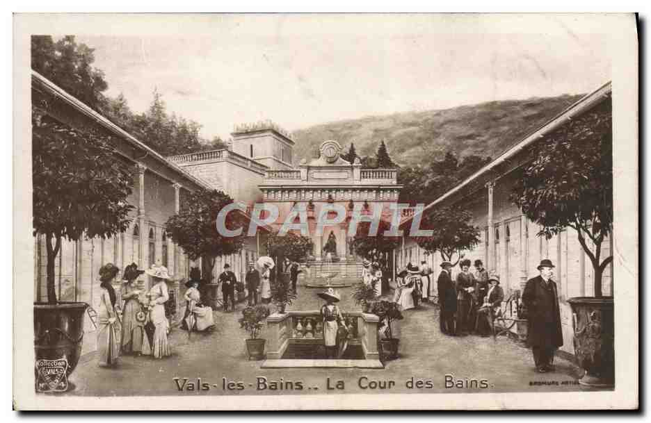 CPA Vals Les Bains La Cour Des Bains