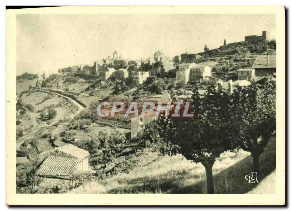 Vue panoramique d'Aubenas — Excursions autour de Vals-les-Bains — Édition G.-L. Arlaud, Lyon