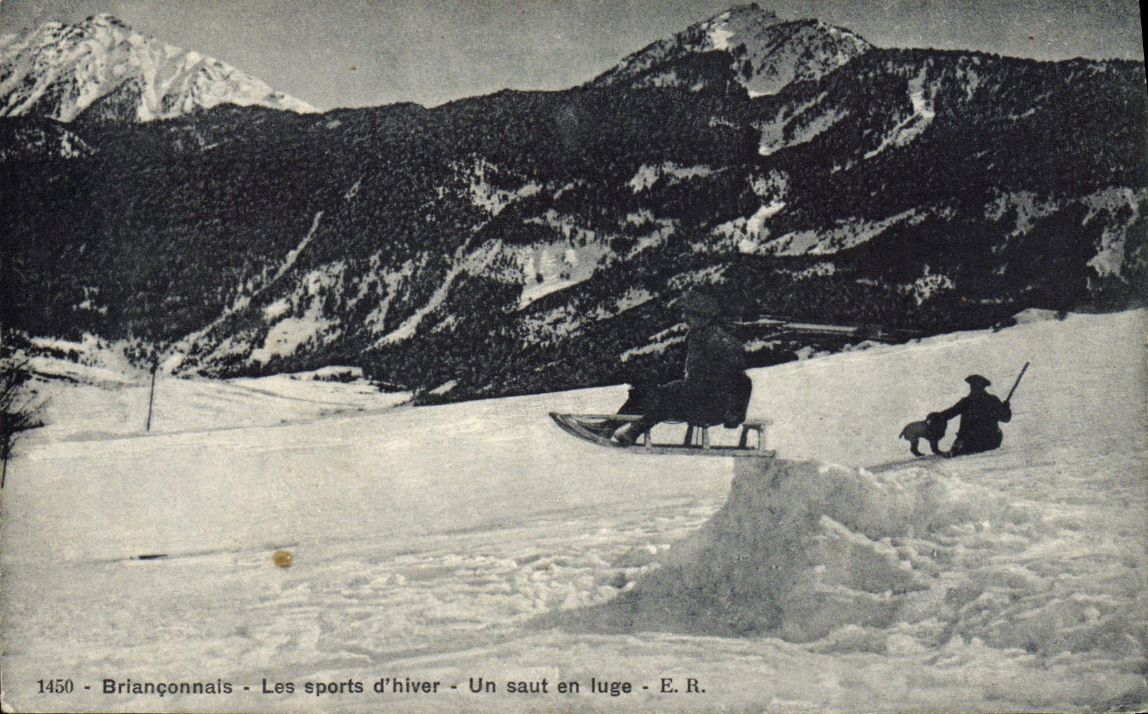 Briançonnais - Les sports d'hiver - Un saut en luge - E.R. - n°1450