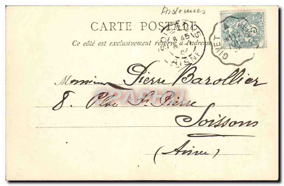 CPA Vallee de la Meuse Chateau Regnault L'Ermitage — Rückseite