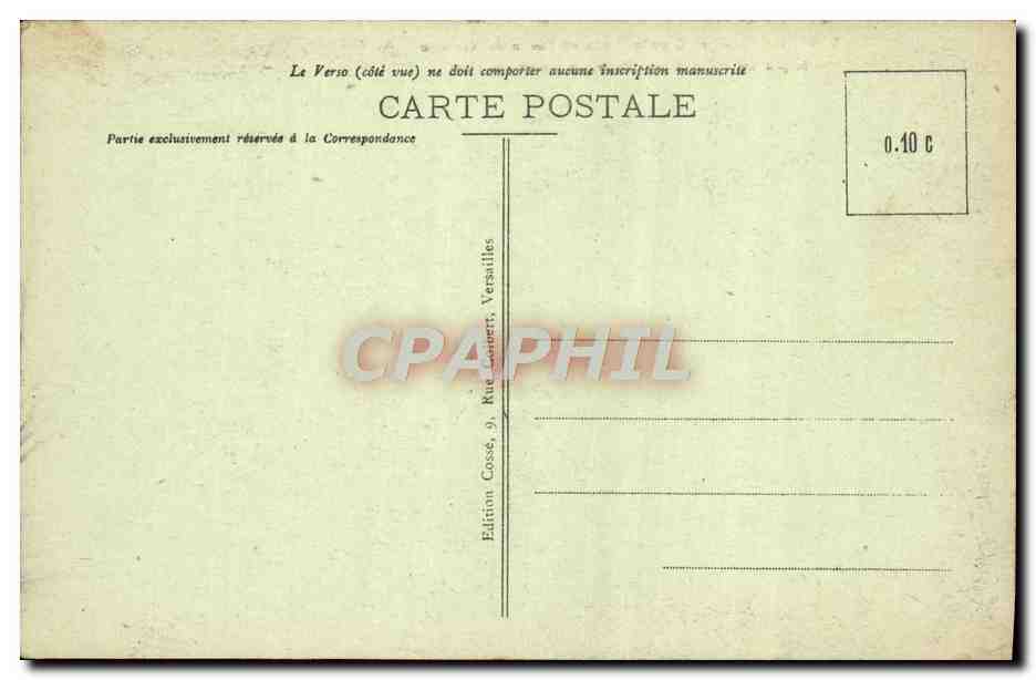 Versailles - Les Grandes Eaux au Bassin de Neptune — Édition Cossé, Versailles — Verso