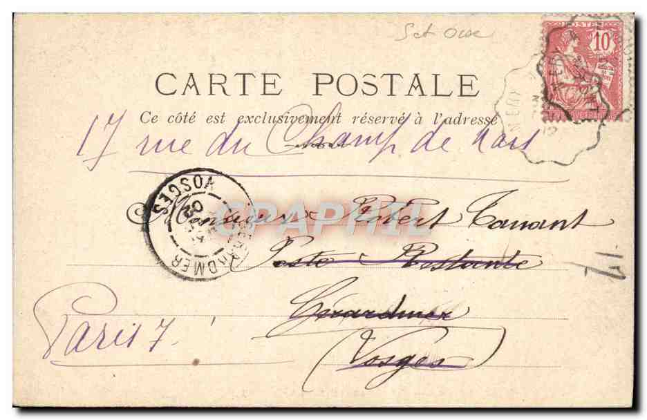 CPA Montlignon Le Chateau De La Chasse — Back