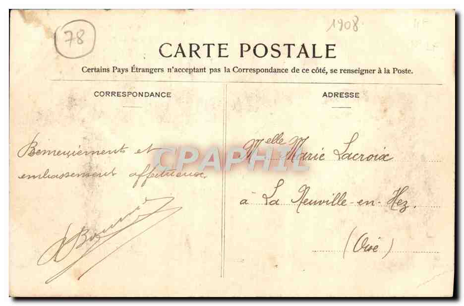 CPA Versailles Ecole Militaire De L'Artillerie et du Genie Militaria — Rückseite