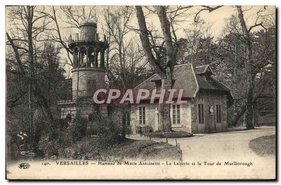 CPA Versailles Hameau De Marie Antoinette la laiterie et la tour de Marlborough 