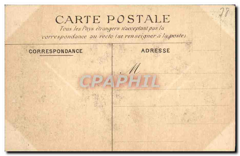 CPA Saint Cloud Emplacement Du Chateau Allee Du Fer a cheval — Back